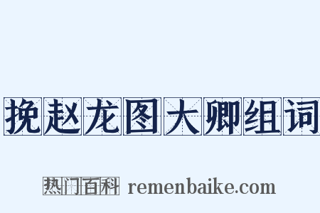 挽赵龙图大卿组词是什么意思的图片